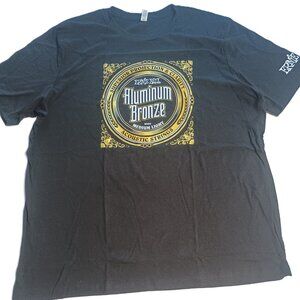 Ernie Ball Guitar String Black Tee Shirt Size XXL